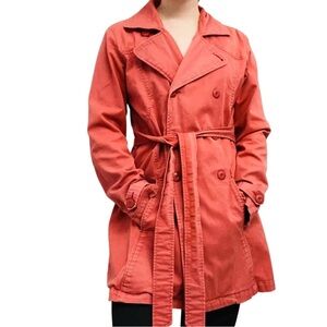 Patagonia‎ Women's Trench Coat Button Up Organic Cotton Preppy Academia Size XS